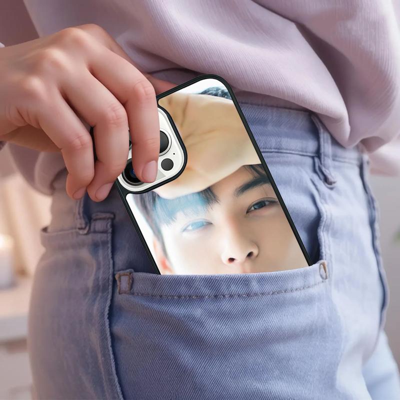 Cha EunWoo Eun Woo Phone Case For iPhone 17 Air 15 16e 14 13 Pro Max Coque 12 11 Pro Max PLUS cover