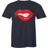 Sexy Seductive Biting Red Lips Shirt Kiss Glam Glamour Diva Men's T-shirt Tee Unisex T-Shirt