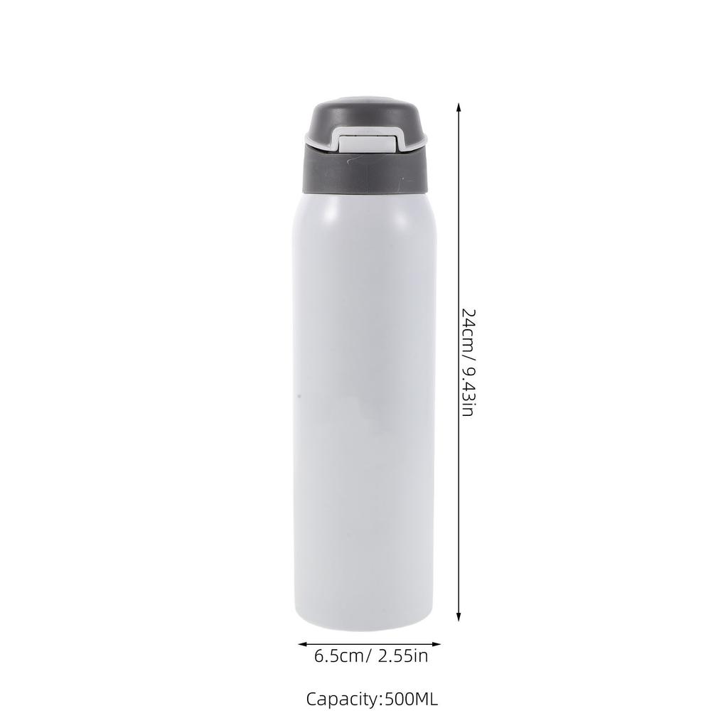 500Ml Insulated Straw Cup for Elderly: Weighted Straw Design Anti-Spill Sipping Mug for Bedridden Patients Dysphagia Care Home