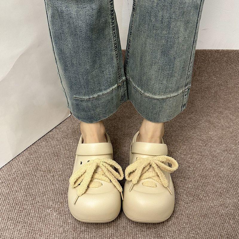 Internet Celebrity Beach Hole Shoes Women's Wear 2025 Summer New Versatile Casual Thick-soled Non-slip Bag Head Slippers Women