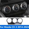 Air Condition Adjustment Switch Panel Cover Trim For Mazda CX-3 CX3 2014- 2024 Carbon Fiber Interior Accessories Car Styling