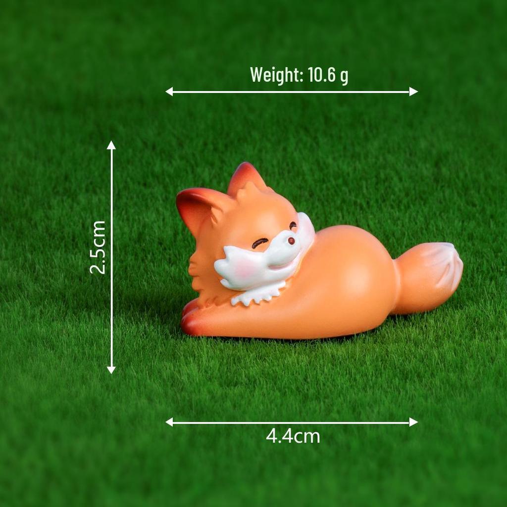 Creative Cute Rabbit and Fox Miniature Ornaments for Garden and Desktop Decor