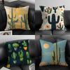 Cactus Fashion Cushion Cover Pillowcase Ultra Soft Skin Friendly Fabric Cloud Like Comfort  Concealed Zipper