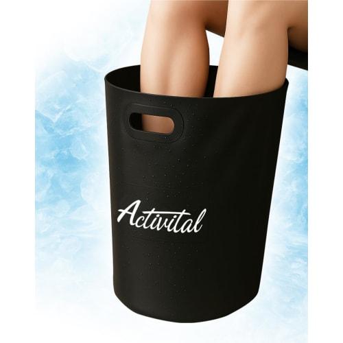 

Activital Recovery Bag, Black, Foldable Fabric Bucket for Icing, Heatstroke Prevention, Cooling and Warming Feet, Calves, and Feet, Foot Bath, Footbat