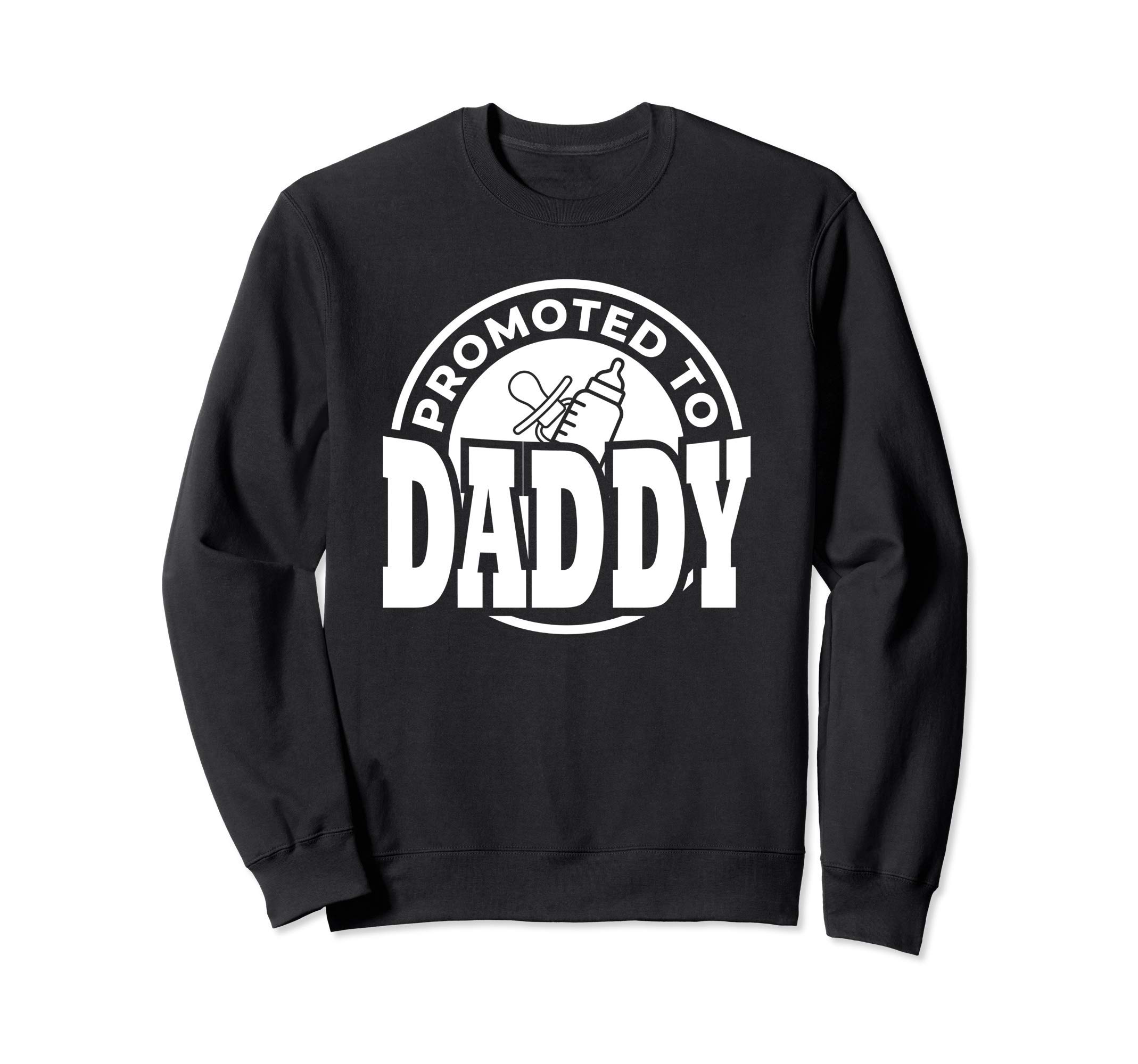 

Promoted to New Newborn Sweatshirt Dad, Dad, Father, Baby, чёрный