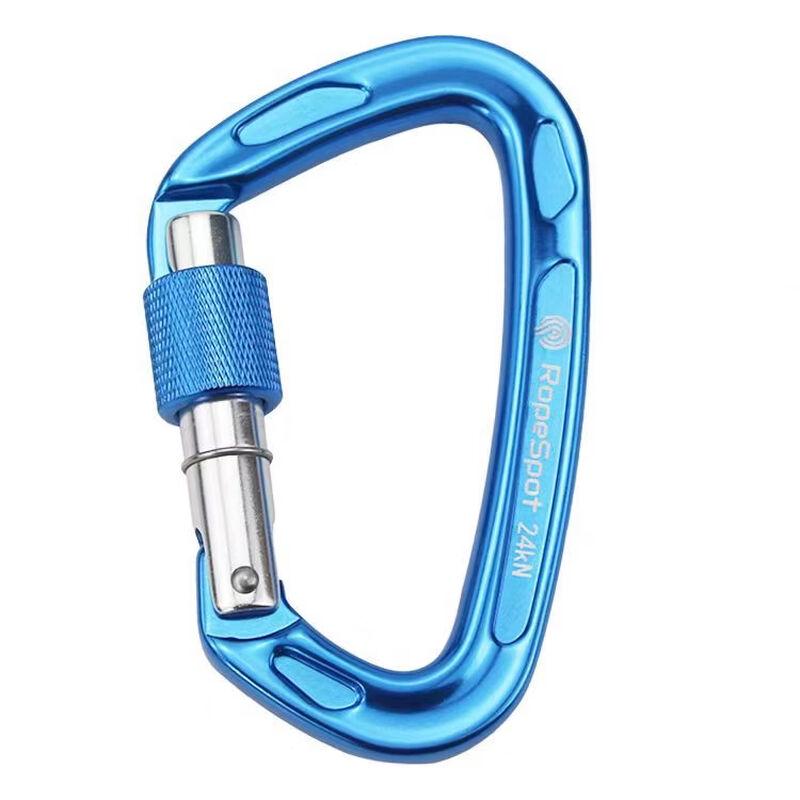 Brangdy D-Shaped Aluminum Screw-Lock Carabiner