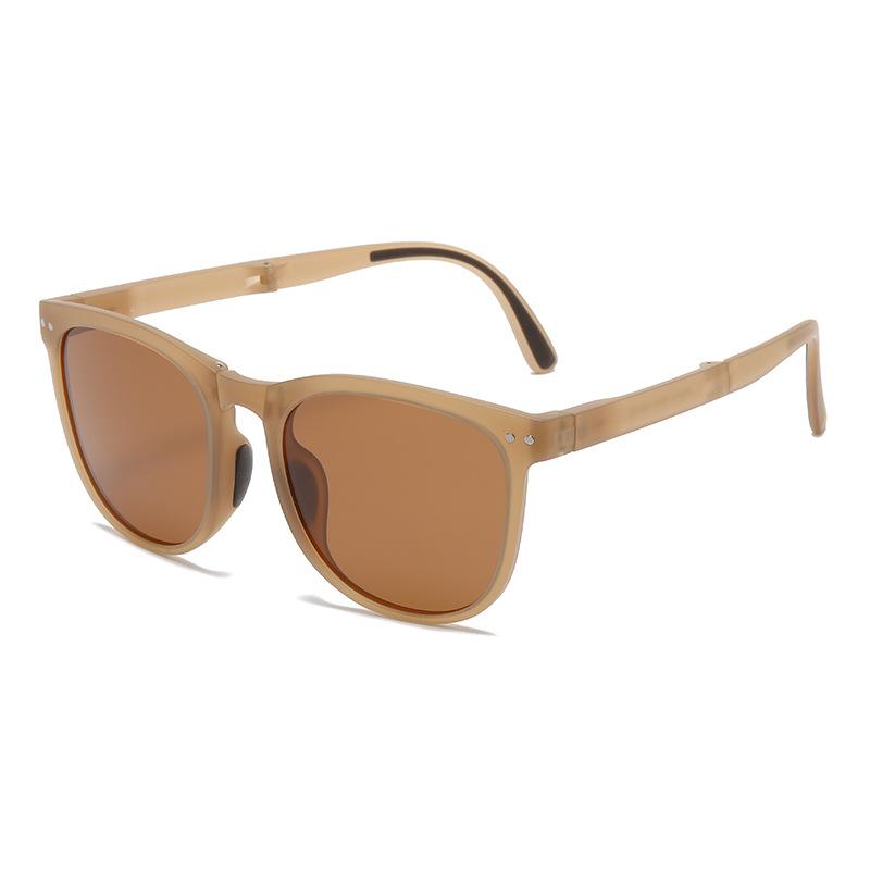 New Online Celebrity Women's Nylon Polarized TR Sunglasses with Folding Sunglasses Fashion Sense Large-frame Glasses.