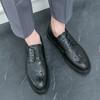 Herren Lederschuhe Schnür-Oxfords Hohe Qualität Kleiderschuhe Businessschuhe Luxus Allround Hochzeitspartyschuhe Mann Zapatos Hombre