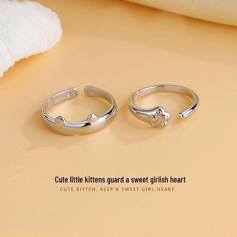 Unisex Cat Claw Open Rings - Fashionable, Simple Valentine’s Day Jewelry for Couples
