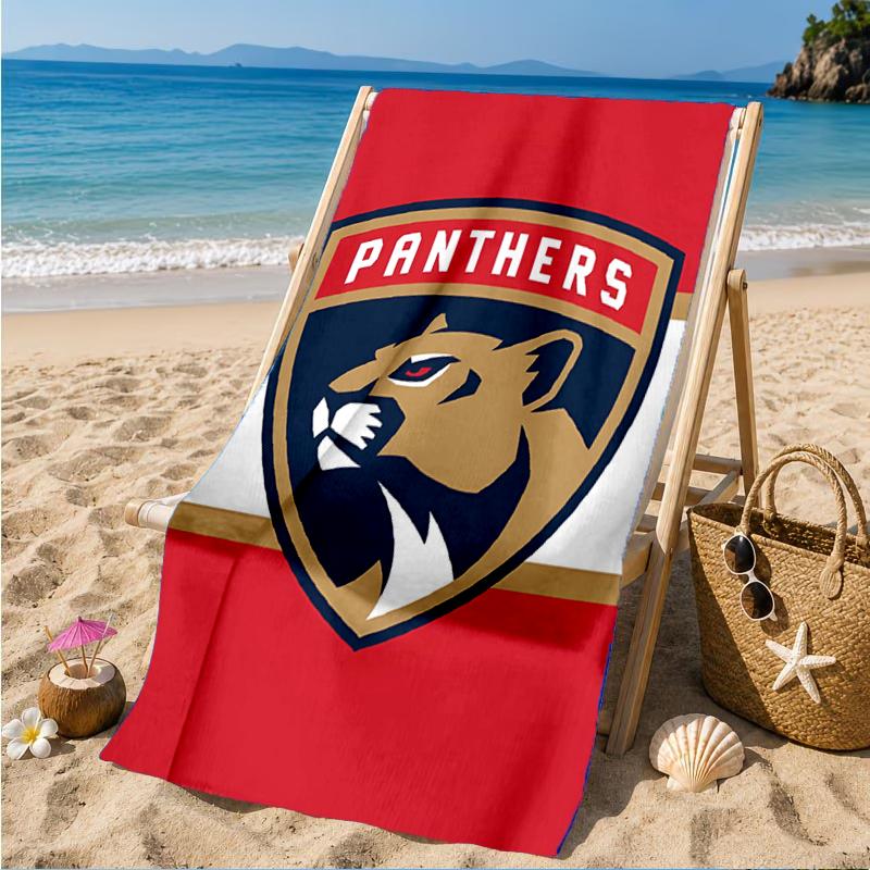 Panthers Team Spirit Beach Towel, Super Soft Microfiber, Perfect Gift for Her/Him, Birthday, for Pool, Beach, Travel, Decor Beach Party