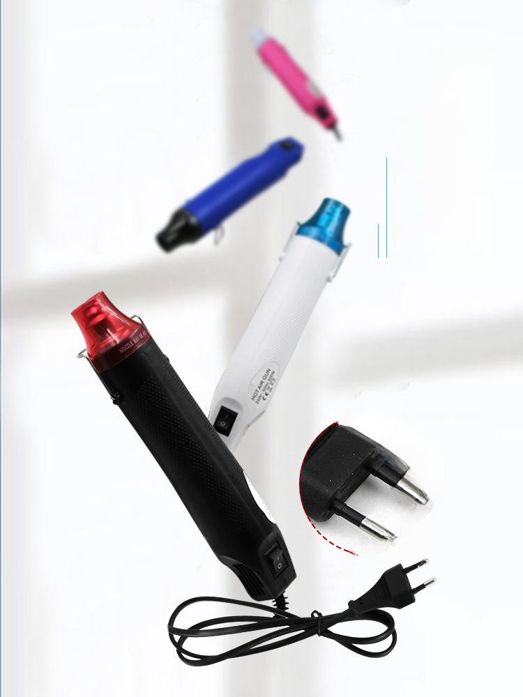 220V Round Plug Heat Gun for DIY Rubber Stamps, Heat Shrink Sheets, and Soft Clay Modeling