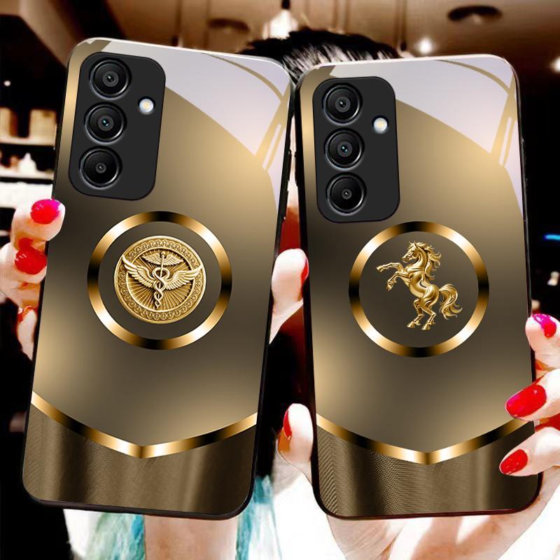 Golden gradient dragon For Samsung A 20 30 A22 23 24 25 26 31 32 33 A34 35 42 50 51 52 53 54 55 56 70 71 72 73 glass phone case