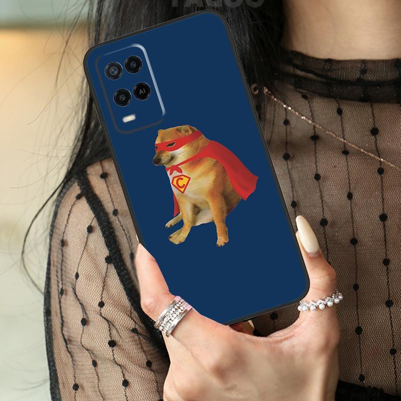 Cheems Doge Case For Oppo A5 Pro A15 A17 A57 A77 A18 A38 A58 A78 A98 A94 A74 A54 A40 A60 A80 A96 A76 A16