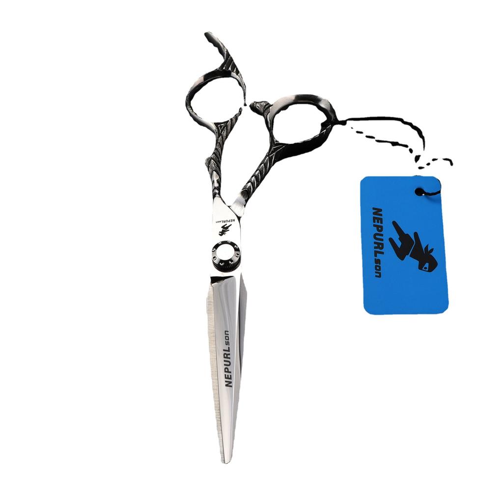 FDMS-12 Silver 6.0 Inch 440C Special Shaped Dimaxi, Hair Scissors, Barber Scissors, Flat Scissors, Bangs Scissors