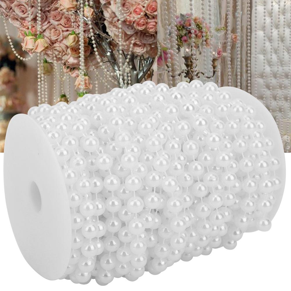 Șir de Mărgele Perle 10mm 20m ABS Mărgele Perle Faux Accesorii Vestimentare pentru DIY Decorare Uși