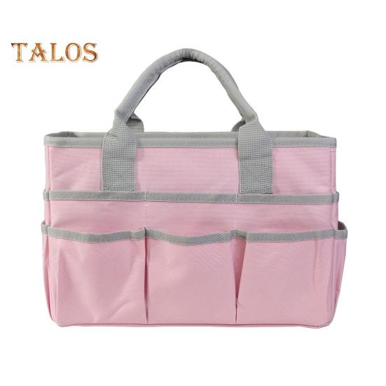 

Сумка-органайзер для художественного шитья с карманами, усиленная ручка, многоцелевая сумка для хранения швейных инструментов розовый