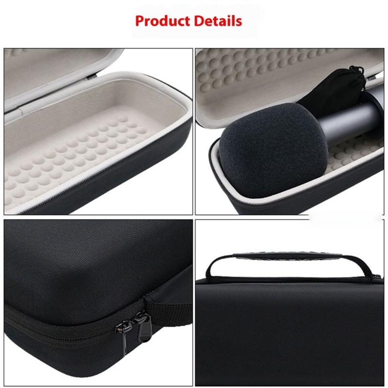 Durability EVA Hard Shell Microphone Storage Bag With Waterproof Fabric AntiScratch Surfaces for XMKGMKF01YM Microphone