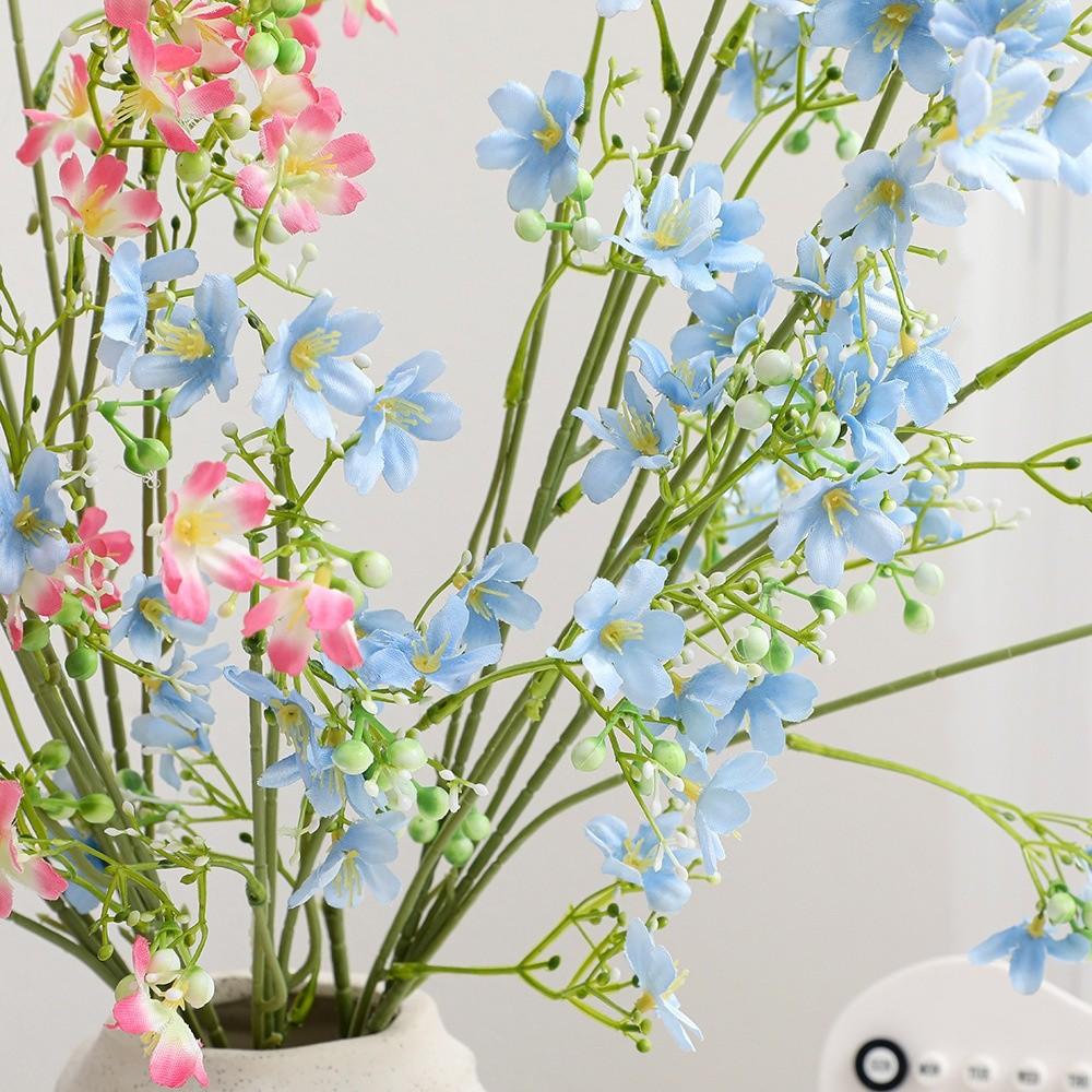 Floral Display Artificial Silk Flowers Pink Artificial Faux Plants Living Room Ornaments