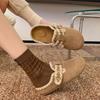 Retro Rubber Sole One-pedal Slippers Autumn and Winter New Bag Head Lazy Shoes Embroidered Platform Slippers