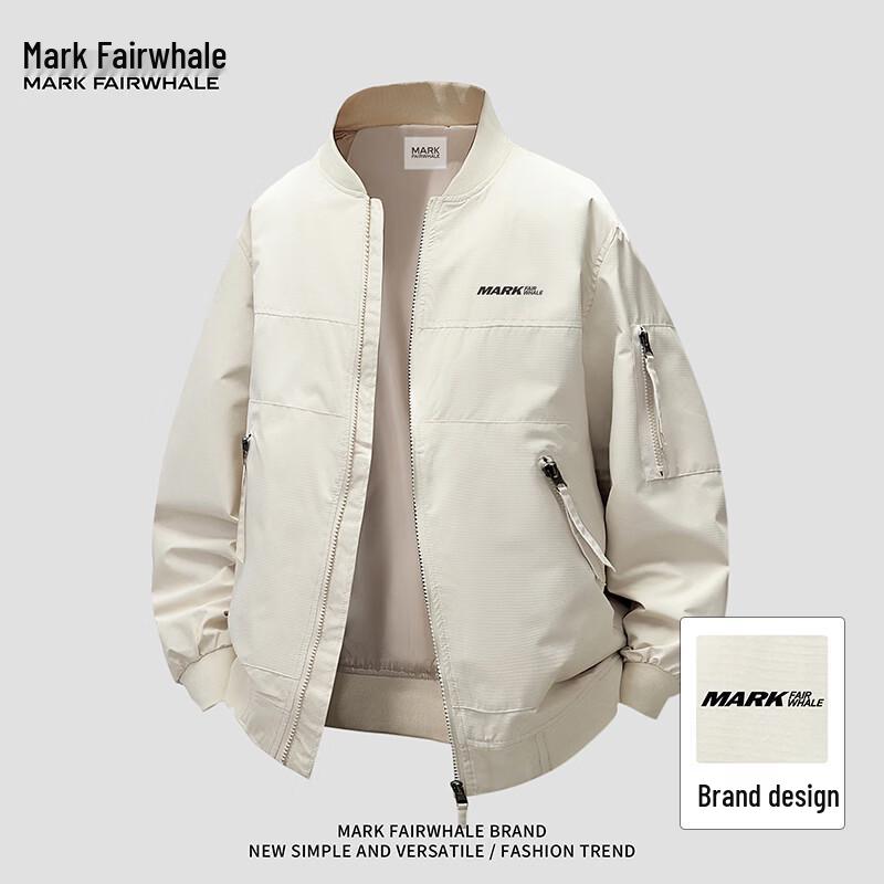 Mark Fairwhale Men's Casual Bomber Baseball Jacket