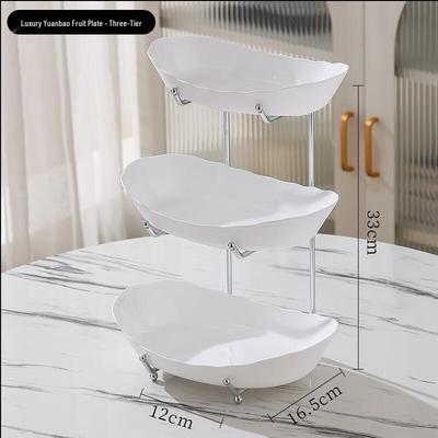 ZISIZ Three-Tier Fruit and Snack Plate