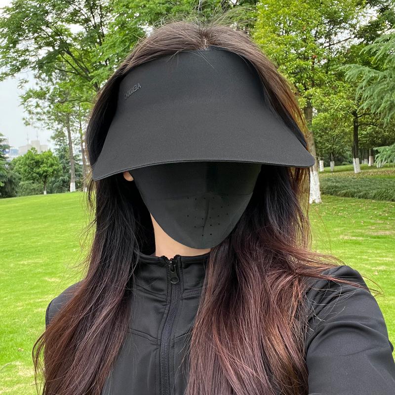 Integrated Sun Protection Hat Female Non-sensory Sun Hat UV Protection Foldable Sports Empty Top Hat Outdoor Sun Hat Male