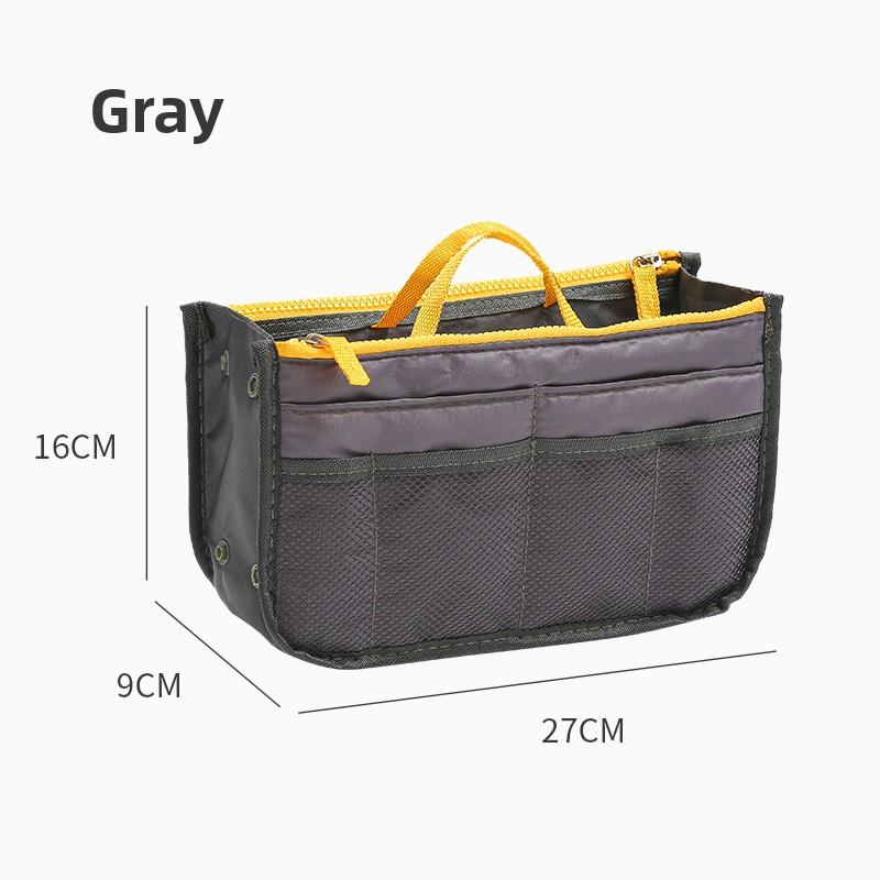Multifunktionale Schwamm-Innentasche Doppellagige Reißverschlusstasche Mittlere Tasche Praktische Reise-Großraum-Aufbewahrungstasche mit Fächern