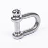 304 Stainless Steel Extended Hex Socket Safety D-Shackle with Marine U-Ring.