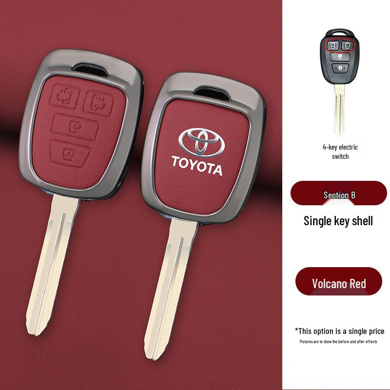 Metal Shell Key Case for Toyota FJ Cruiser, Old Model RAV4, Prado, and Land Cruiser