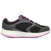Skechers Lightweight Shock Absorbing Knee Support Running Shoes Women Sneaker Black Purple 128280-BKPR