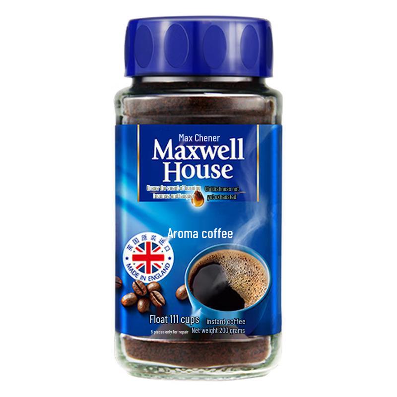 Порошок ароматичного растворимого черного кофе Maxwell House