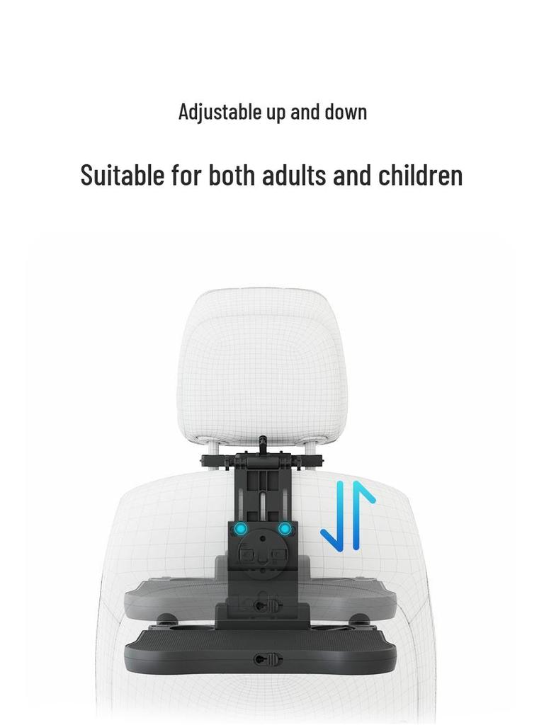 Car Travel Multifunctional Seat Back Table: Adjustable Cup Holder & Laptop Stand for Adults & Kids