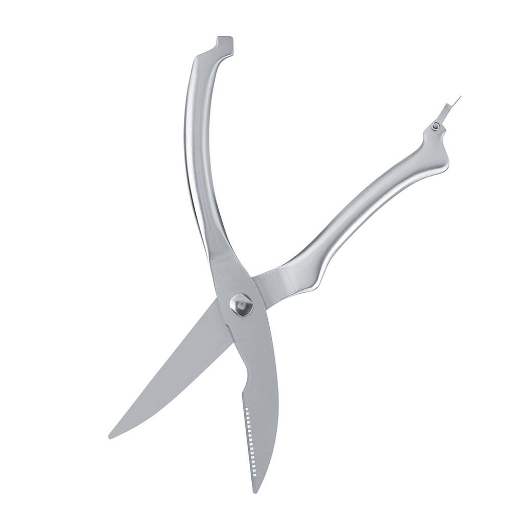 Stainless Steel Kitchen Scissors Multi-functional Dishwasher Safe Kitchen Shears Non-slip Handle Spring Loaded Poultry Shears
