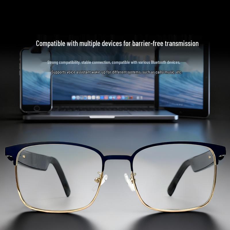 Smart Bluetooth Glasses with AI Real-time Translation, Music & Calls - Supports 100+ Languages and Various Frame Shapes