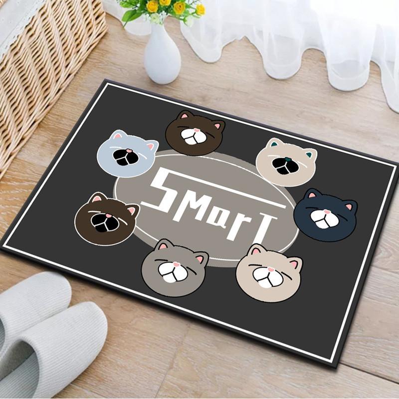 Cat Welcome Door Mat Cat Claw Carpet Living Room Bedroom Kitchen Non Slip Rug Home Decoration