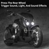 1/12 V-REX Motorcycle Car Model Toy Alloy Diecast High Simulation with Light Sound Motorbike Vehicle for Adult Collection Gifts