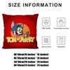 Cartoon T-Tom And J-Jerry Pillow Case Throw Pillow Cover Nordic Vintage Style Cushion Covers Home Living Room Sofa Couch Seat
