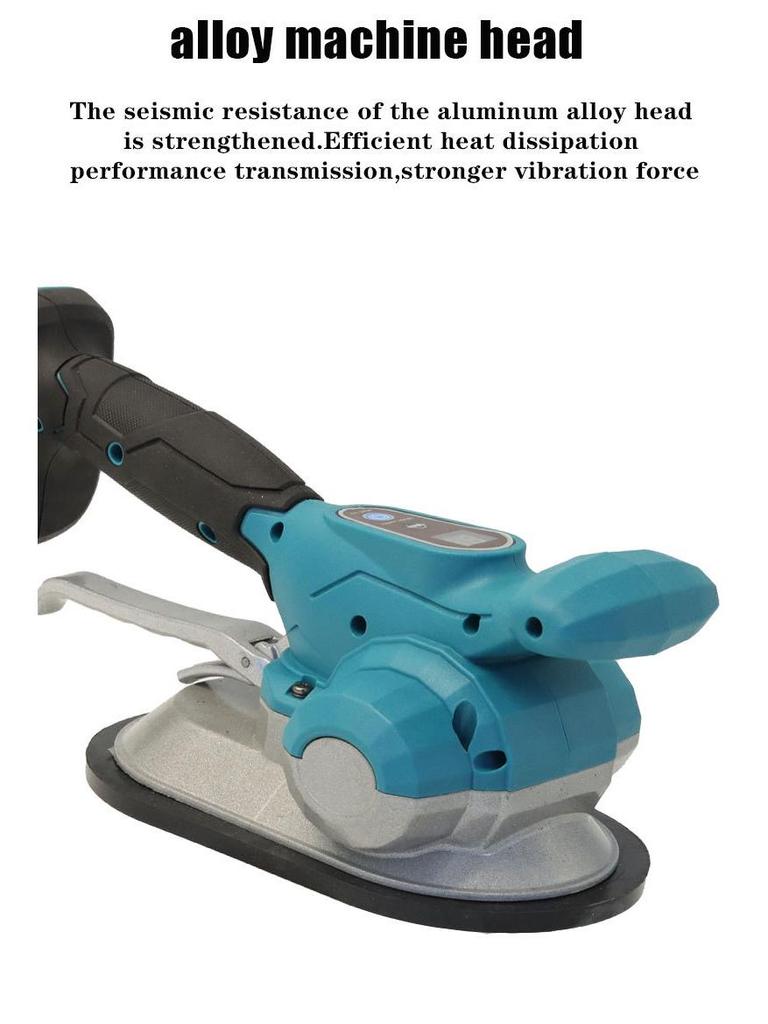 Tile Leveling & Laying Machine: Floor Vibrator Tool with Lithium Battery & Large Round Base Plate