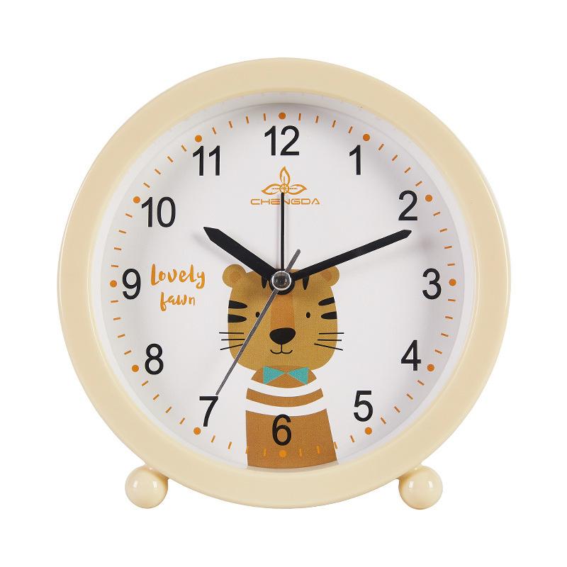 Candy color cartoon alarm clock student dormitory small alarm clock cartoon clock face bedside clock gift clock mute scan G59