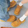 Yellow Derby Shoes Couple Spring Autumn Summer British Style Round Head High Sense Casual Low Top Martin Boots 9522-J