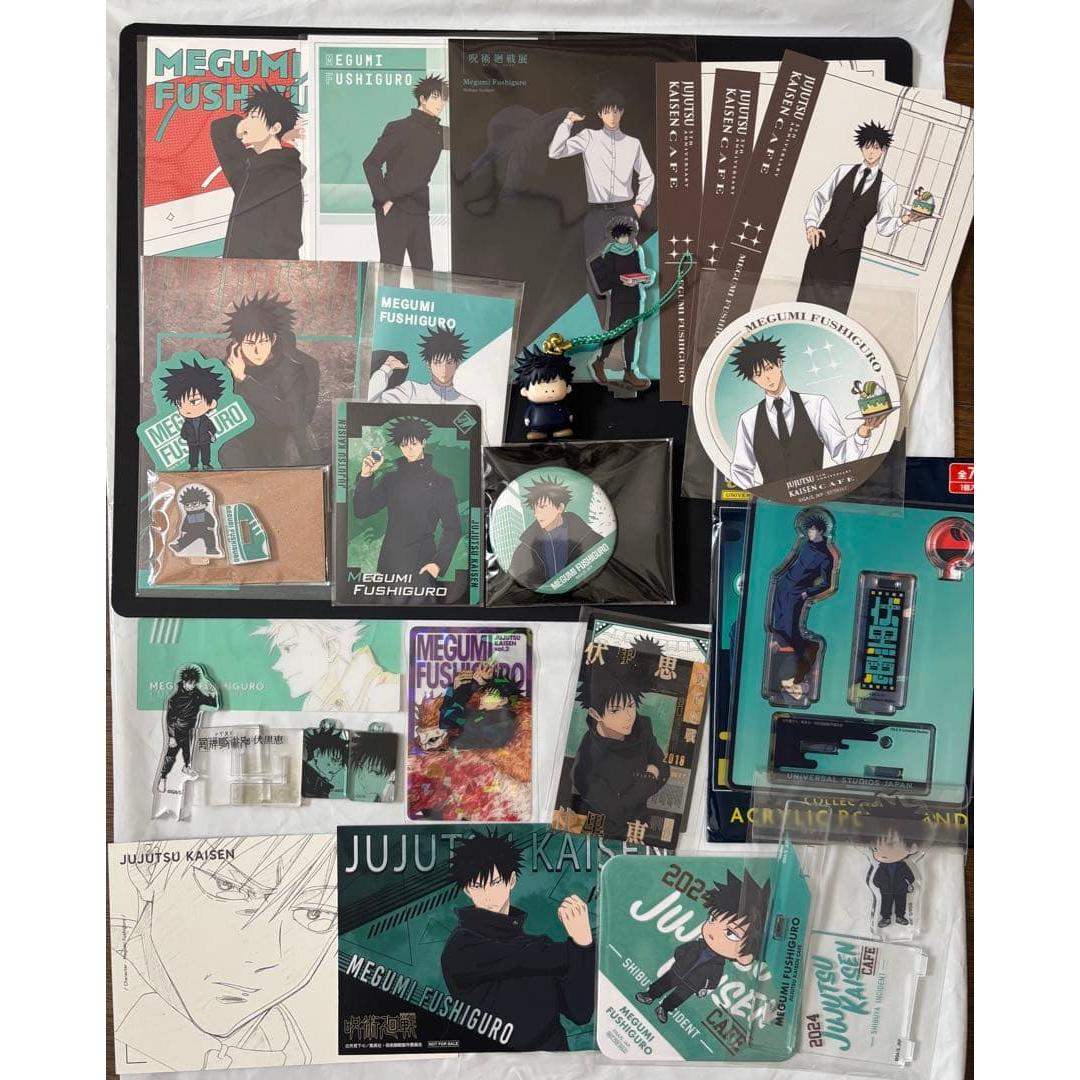 Used Jujutsu Kaisen Megumi Fushiguro Goods Bulk Sale Cafe 2024 Jujutsu Kaisen Exhibition Animate Bonus