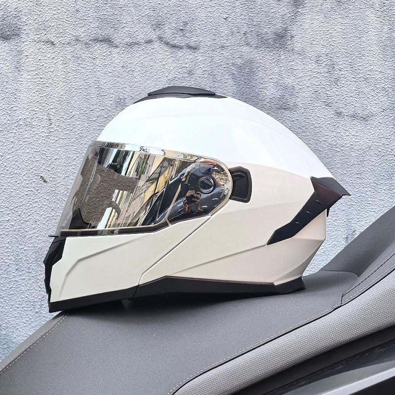 DOT ECE Certified Full Face Motorcycle Helmet Men Women Flip-Up Design ABS Shell All Season Use