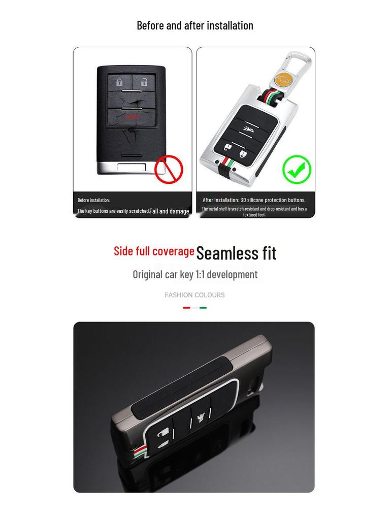 Compatible with 2015 and 2017 Chevrolet Captiva Key Cases and Remote Protective Covers (16mm).