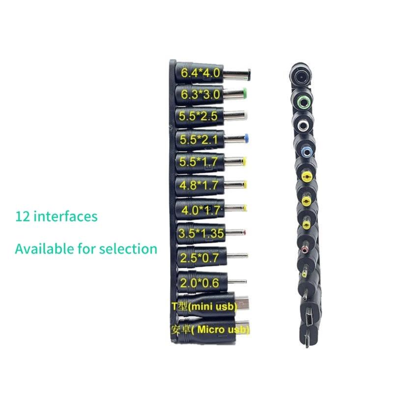USB to DC5.5x2.1mm 5V Charging Cord Universal Power Cable with 12 Connector Adapters for Multiple Electronic Devices
