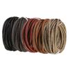 1Meter Round Braided Brown Beige Genuine Leather Cord Thread String 6mm for DIY Men Women Bracelet & Necklace Findings