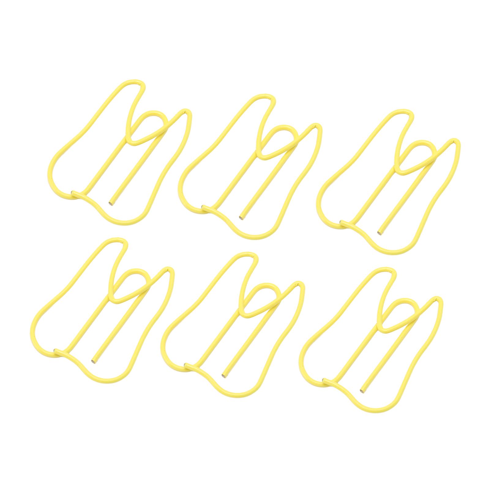 100 шт. Металлические многофункциональные зажимы для бумаги, портативные офисные зажимы для документов, желтые жёлтый