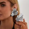 Ingemark Exquisite Trendy Ginkgo Leaf Flower Stud Earrings Women 2026 New Vintage Geometry Irregular Metal Piercing Ear Jewelry