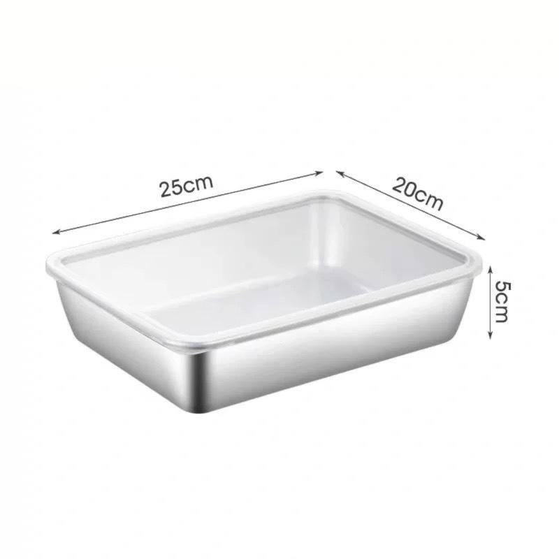 Stainless Steel Fresh Keeping Box Airtight Food Storage Container With Lid  Lunch Bento Food Box Outdoor Picnic Camping Tool