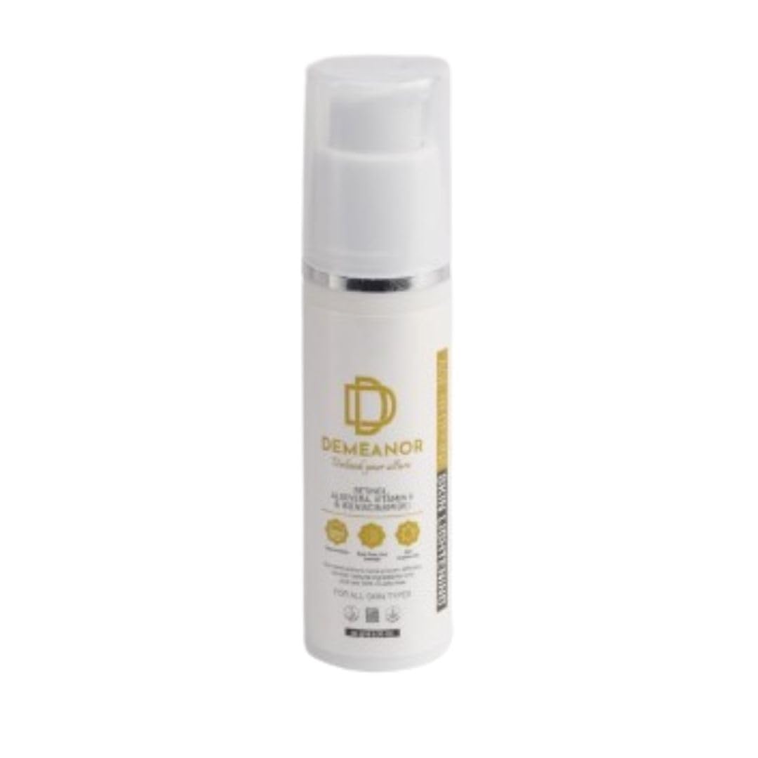 Demeanor Skin Revival Retinol Face Cream, Enriched with Moisturizer, 30ml for Hydrated, Glowing Skin, with Hyaluronic Acid & Vitamin C