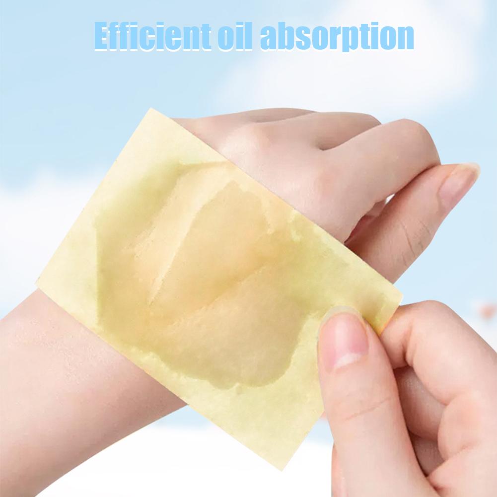 100pcs Facial Oil Blotting Paper with Mirror Powder Puff Oil Control Oil-absorbing Face Cleaning Beauty Makeup Tools Accessories